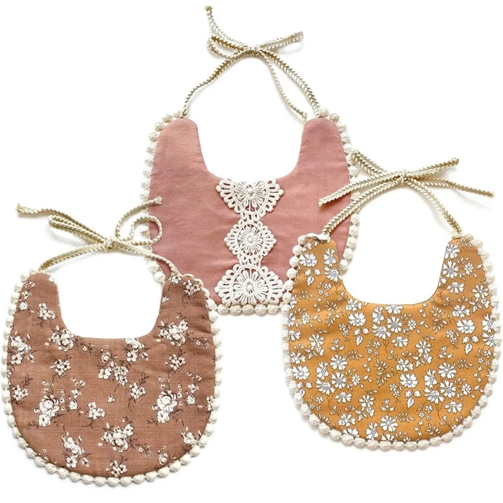 Boho vintage lace bibs 4 pack